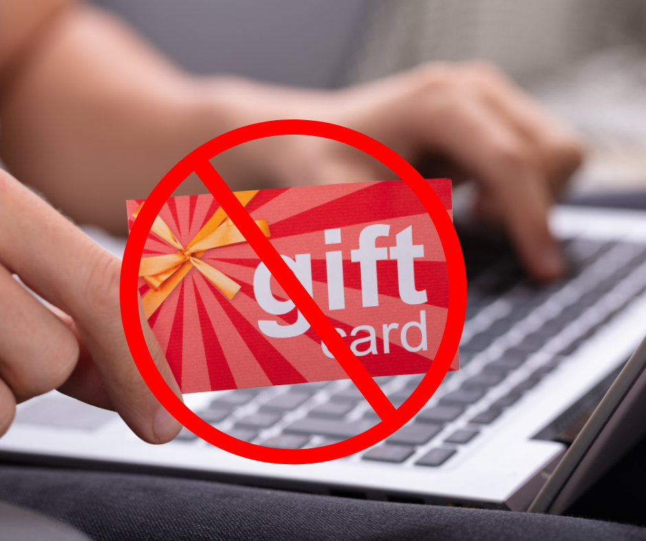 Gift Card Scam Gift Card Scam