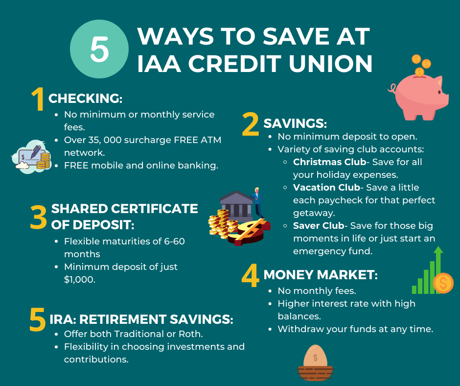 5 Ways to Save at IAA Credit Union