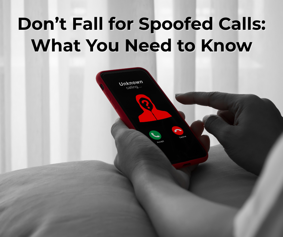 Person holding phone with an incoming call from a unknow caller.