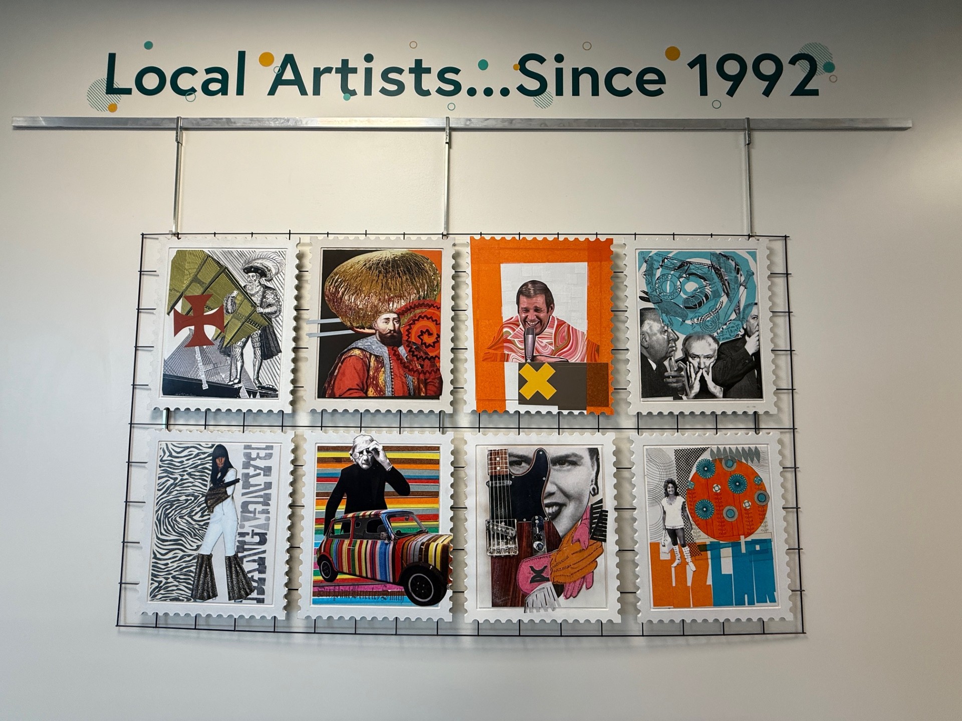 Image of Jim Neely's artwork on display in IAACU Lobby.