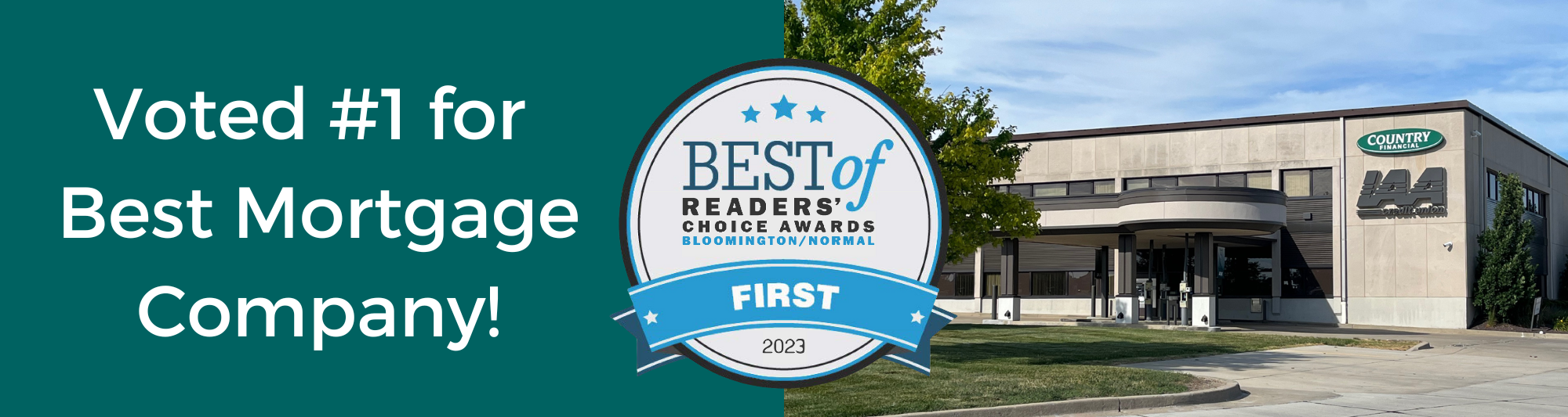 Voted #1 for best mortgage company! Best of Readers' Choice Award 2023