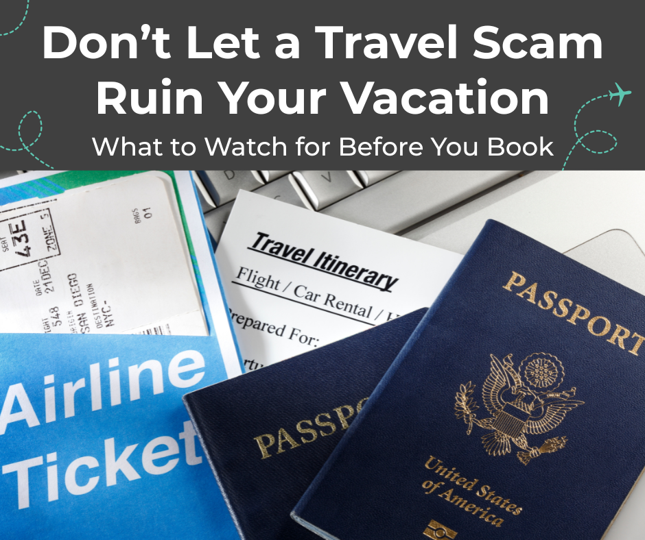 Various travel documents such as airline ticket, travel itinerary, and passport.